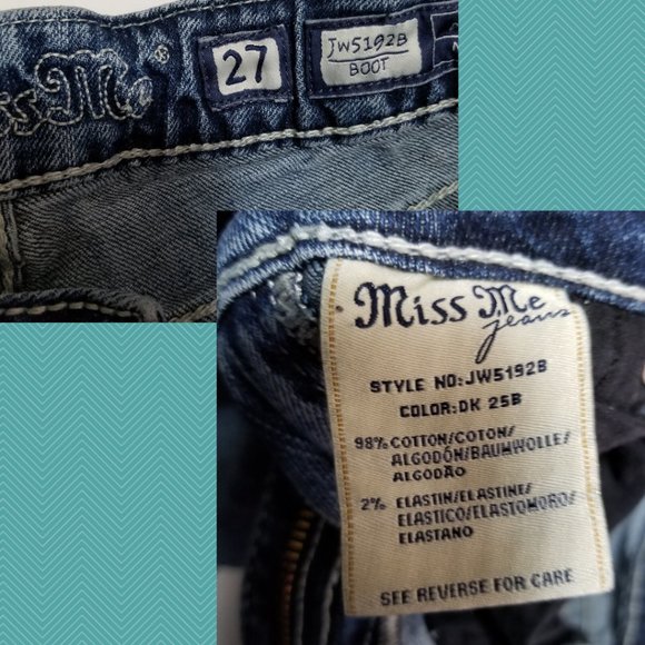 Miss Me Cropped Raw Hem Embellished Jeans - Picture 8 of 9